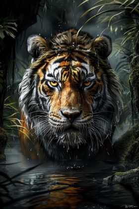 Picture of TIGER IN THE WATER