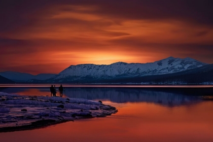 Picture of LAKE MCDONALD AT SUNSET MONTANA