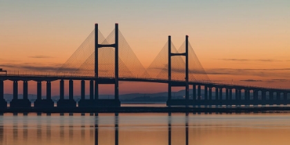 Picture of SEVERN BRIDGE AT DUSK, WALES, UK