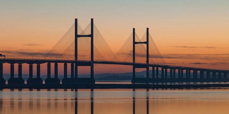 Picture of SEVERN BRIDGE AT DUSK, WALES, UK