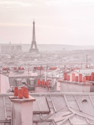 Picture of EIFFEL TOWER SEEN THROUGH THE WINDOW OF AN APARTMENT IN MONTMARTRE, PARIS, FRANCE