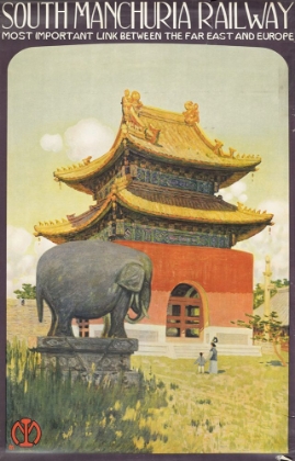 Picture of CHINA SOUTH MANCHURIA RAILWAY CO VINTAGE CHINESE TRAVEL POSTER