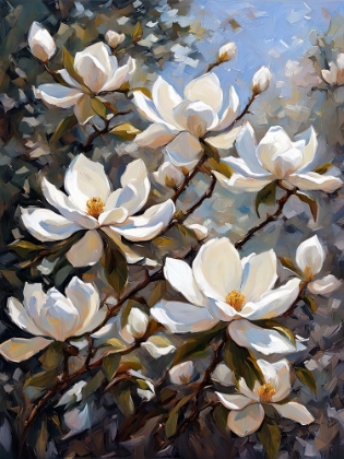 Picture of BLOSSOMING MAGNOLIAS I