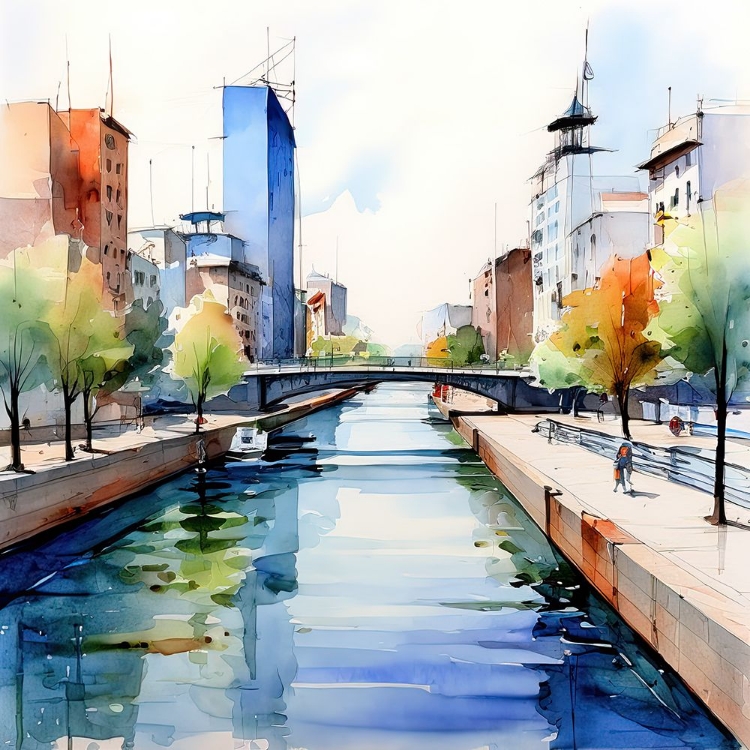 Picture of CITY RIVER REFLECTION