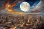 Picture of FULL MOON CITYSCAPE