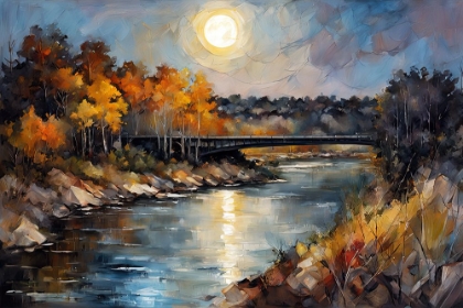 Picture of MOONLIT RIVER BRIDGE
