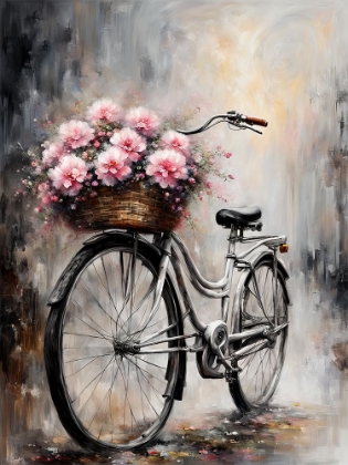 Picture of PINK FLOWERS ON BIKE