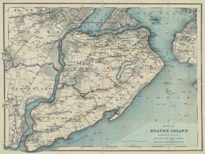 Picture of 1889 STATEN ISLAND RICHMOND CO. STATE OF NEW YORK MAP