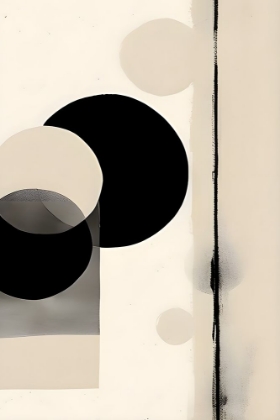 Picture of BLACK AND NEUTRAL ABSTRACT 3