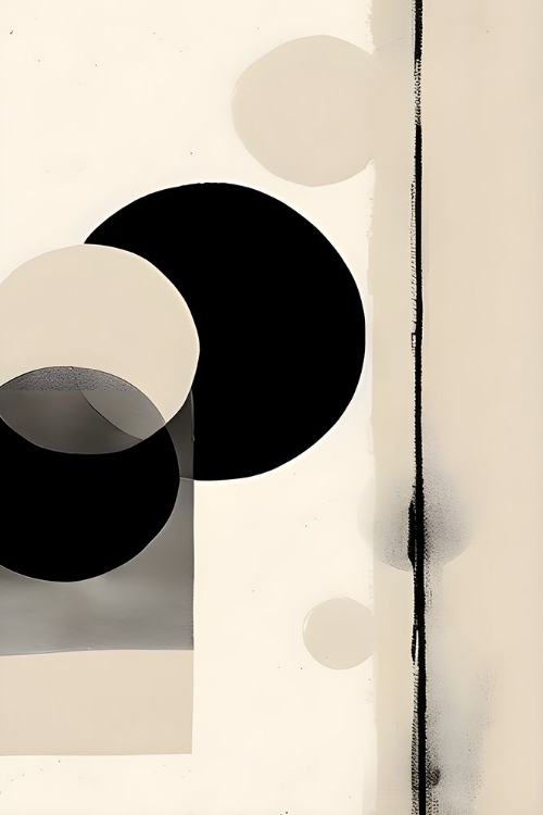 Picture of BLACK AND NEUTRAL ABSTRACT 3