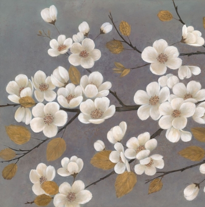 Picture of GOLD LEAF BLOSSOM BRANCH SQUARE