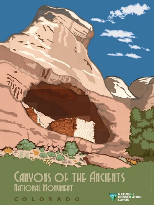 Picture of COLORADO CANYON OF THE ANCIENTS VINTAGE TRAVEL POSTER
