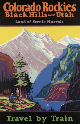Picture of COLORADO ROCKIES AND UTAH VINTAGE TRAIN TRAVEL POSTER