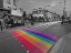 Picture of RAINBOW ZEBRA CROSSING, CAMDEN, LONDON