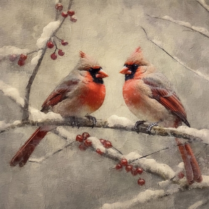 Picture of CHRISTMAS CARDINALS