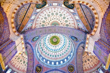 Picture of THE BLUE MOSQUE A?? THE SULTAN AHMED MOSQUE. COLUMNS AND MAIN DOMES. ISTANBUL. TURKEY A© NORA DE ANG