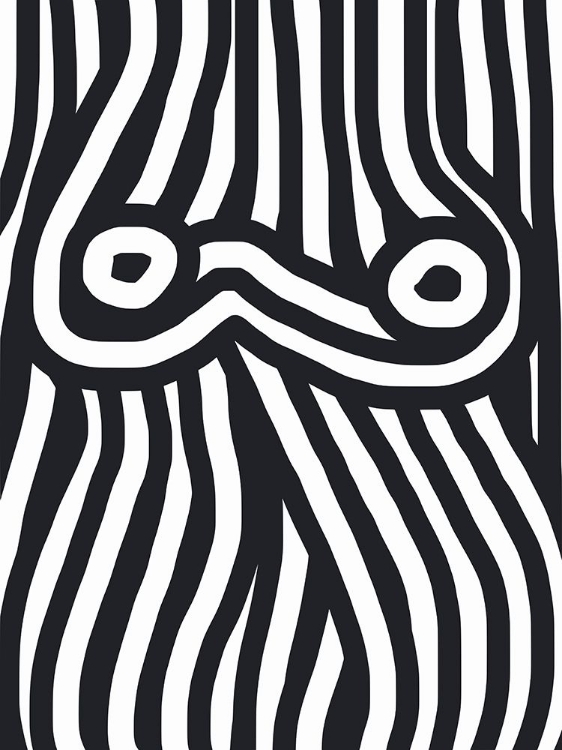 Picture of BLACK AND WHITE STRIPED NUDE