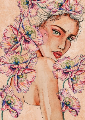 Picture of WOMAN WIH POPPIES