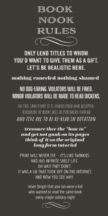 Picture of BOOK NOOK RULES