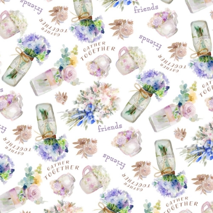 Picture of FRIENDSHIP AND FLOWERS PATTERN REPEAT