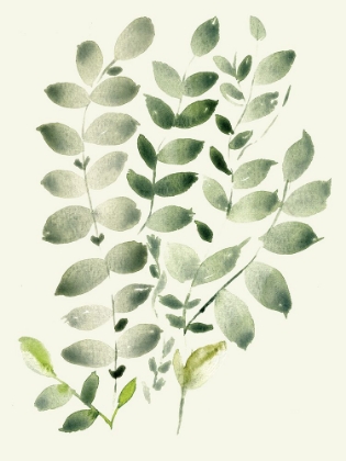 Picture of NEUTRAL WATERCOLOR LEAVES 1