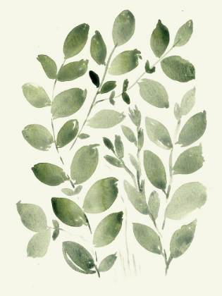 Picture of NEUTRAL WATERCOLOR LEAVES 2