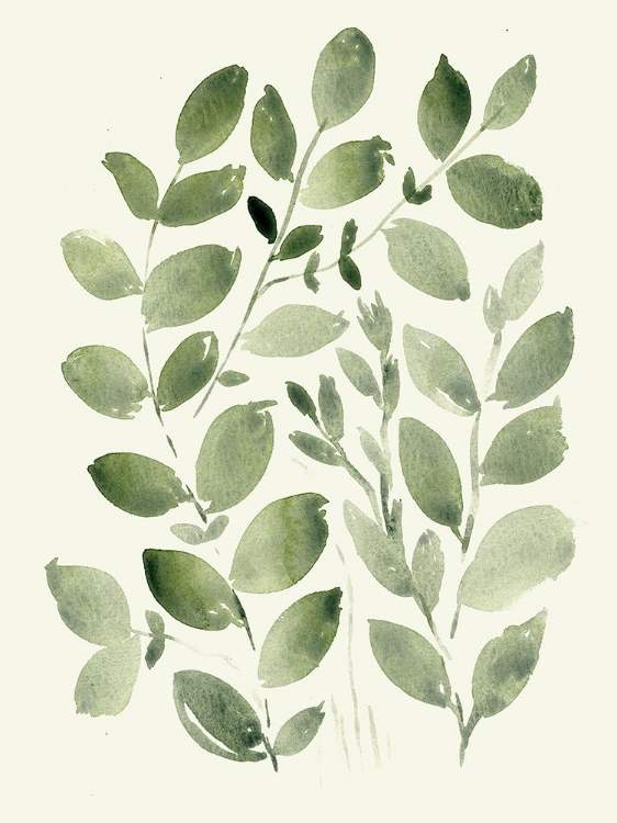 Picture of NEUTRAL WATERCOLOR LEAVES 2