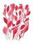 Picture of RED WATERCOLOR LEAVES 2