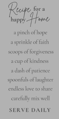 Picture of RECIPE FOR A HAPPY HOME