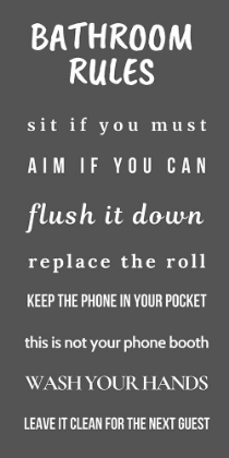 Picture of BATHROOM RULES