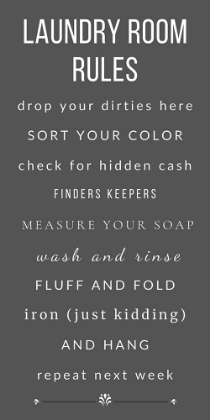 Picture of LAUNDRY ROOM RULES