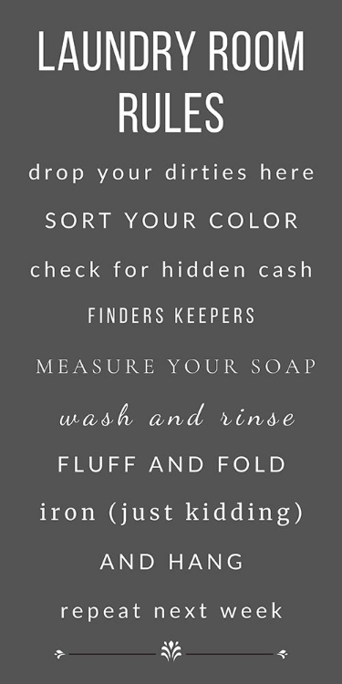 Picture of LAUNDRY ROOM RULES