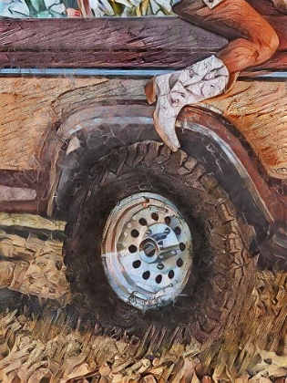 Picture of OLD PICKUP WITH MY GIRL BOOTS