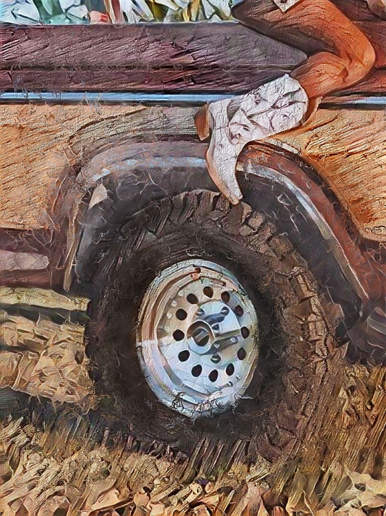 Picture of OLD PICKUP WITH MY GIRL BOOTS