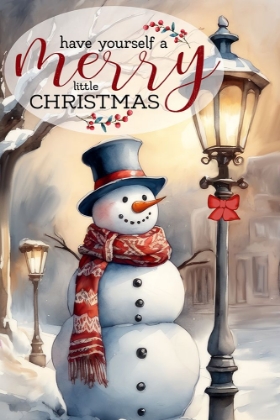 Picture of MERRY LITTLE SNOWMAN SENTIMENT