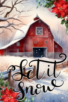 Picture of LET IT SNOW WINTER BARN SENTIMENT