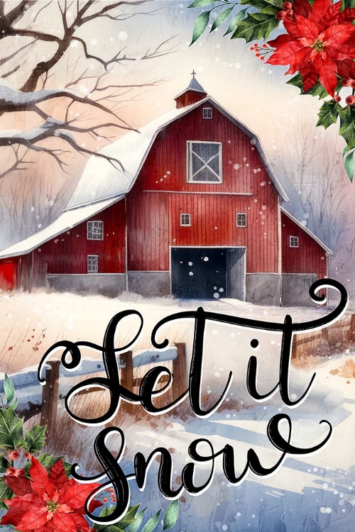 Picture of LET IT SNOW WINTER BARN SENTIMENT