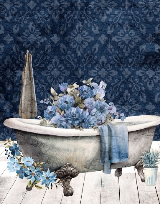 Picture of BLUE BATH FLORAL 2