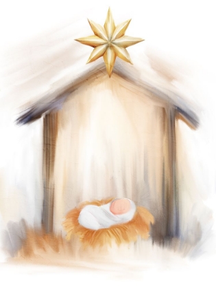Picture of LYING IN A MANGER