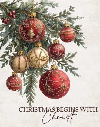 Picture of CHRISTMAS BEGINS WITH CHRIST