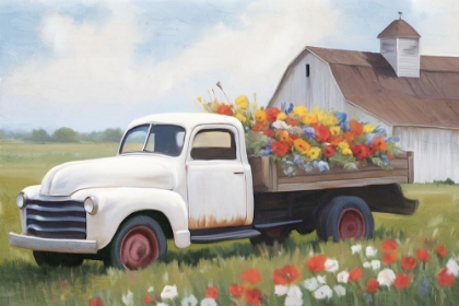 Picture of WHITE DELIVERY FLORAL TRUCK