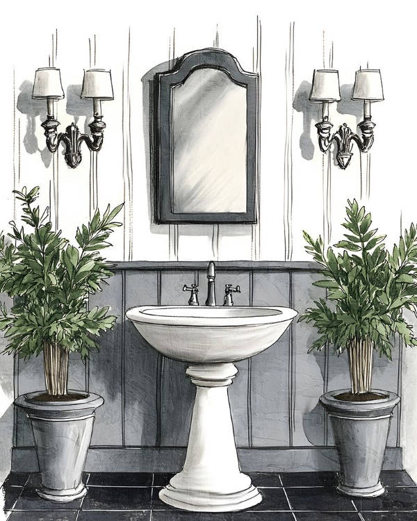 Picture of BLACK AND WHITE BATH 1