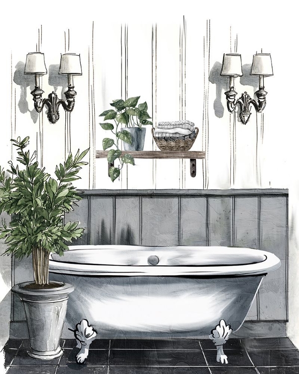 Picture of BLACK AND WHITE BATH 2