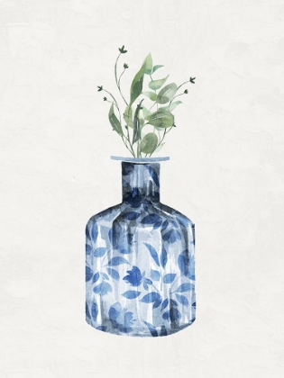 Picture of BLUE FLORAL VASE 1