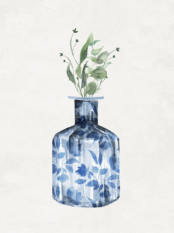 Picture of BLUE FLORAL VASE 1