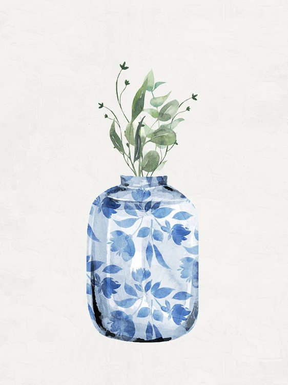 Picture of BLUE FLORAL VASE 2