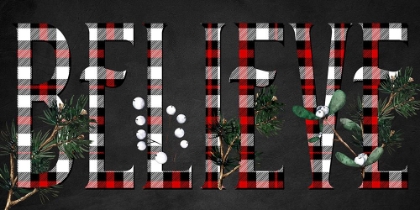 Picture of BELIEVE CHRISTMAS PLAID