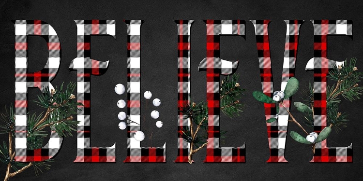 Picture of BELIEVE CHRISTMAS PLAID