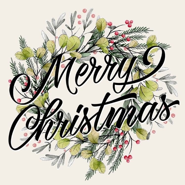 Picture of MERRY CHRISTMAS WREATH GREENS