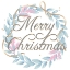 Picture of MERRY CHRISTMAS WREATH BLUE